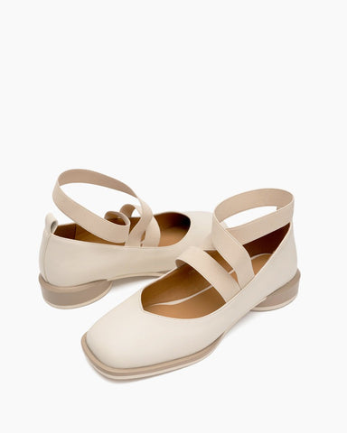 Elegant-Cross-Strap-Ballet-Flat-leather-Loafers
