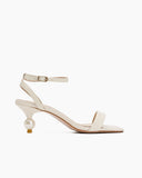 Thin Strap Pearl Decor Sandals