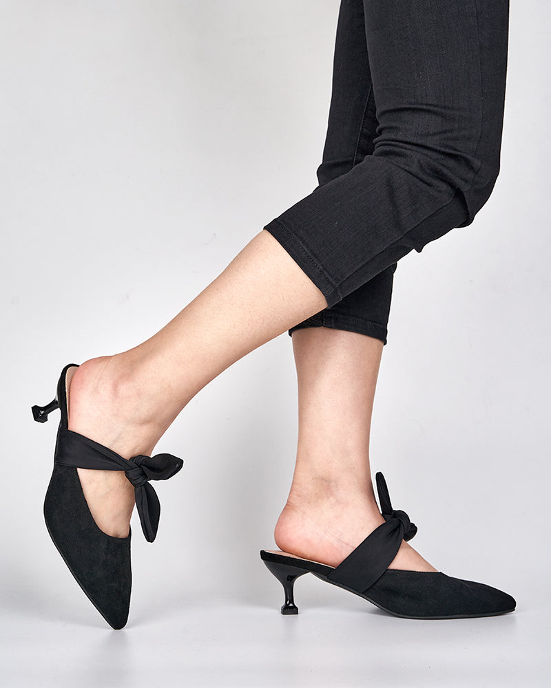 Kitten heel mules shoes Clearance