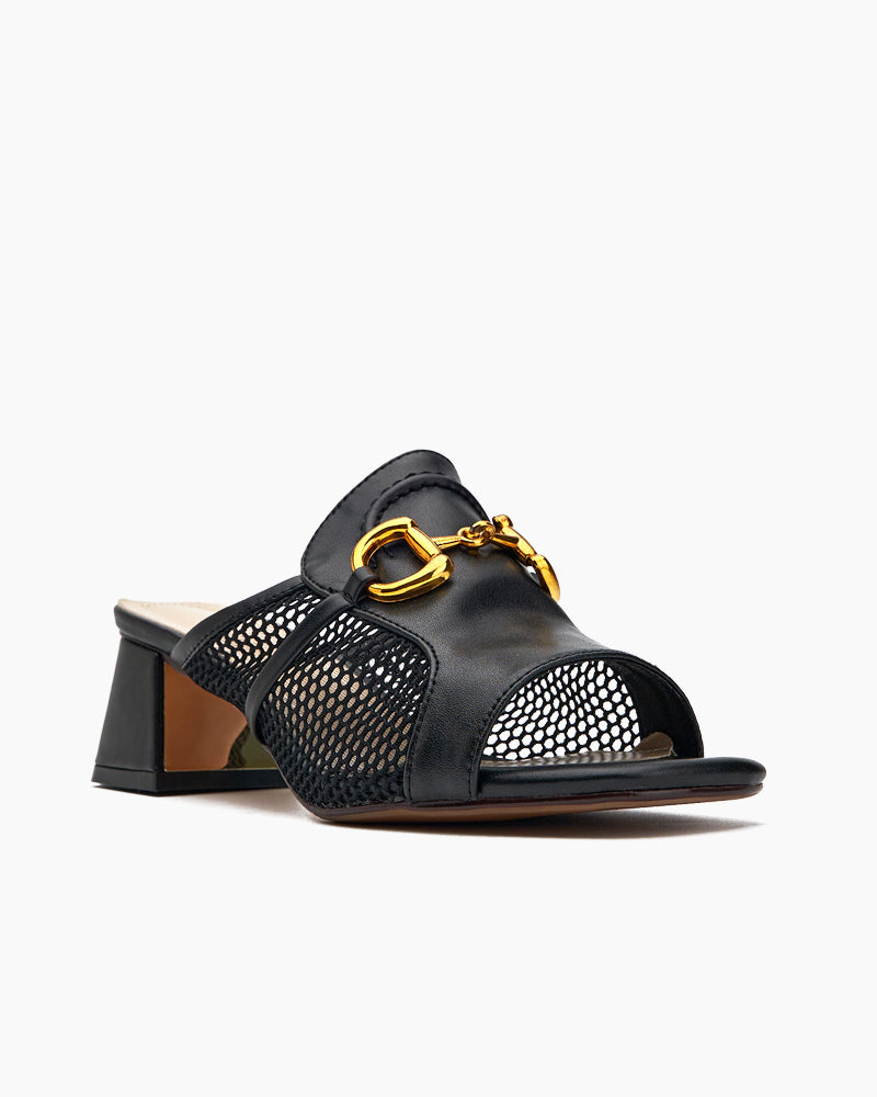 Horsebit-Classic-Metal-Buckle-Square-Toe-Hollow-Out-Wedge-Sandals