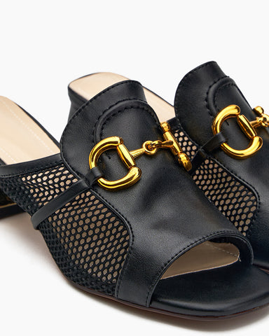 Horsebit-Classic-Metal-Buckle-Square-Toe-Hollow-Out-Wedge-Sandals