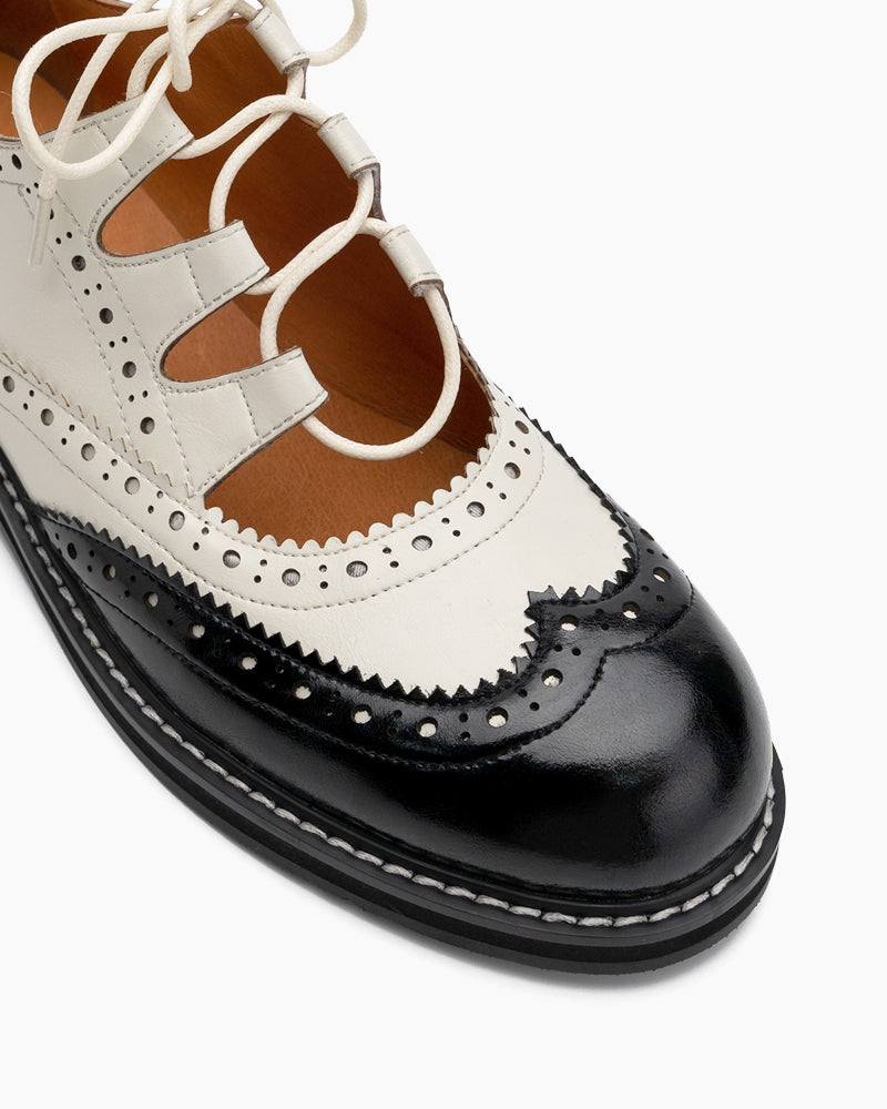 Lace-up-Wingtip-Perforated-Leather-Oxfords-Loafers