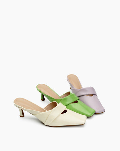 Temperament Minimalist Kitten Heel Mules