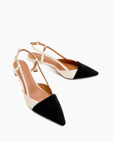 Pointed-Toe-Small-splicing-Colorblock-Cutout-Slingback-Sandals-heels-pumps