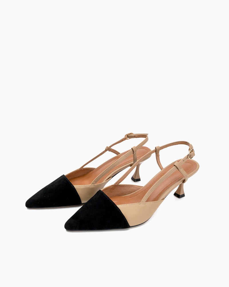 Pointed-Toe-Small-splicing-Colorblock-Cutout-Slingback-Sandals-heels-pumps