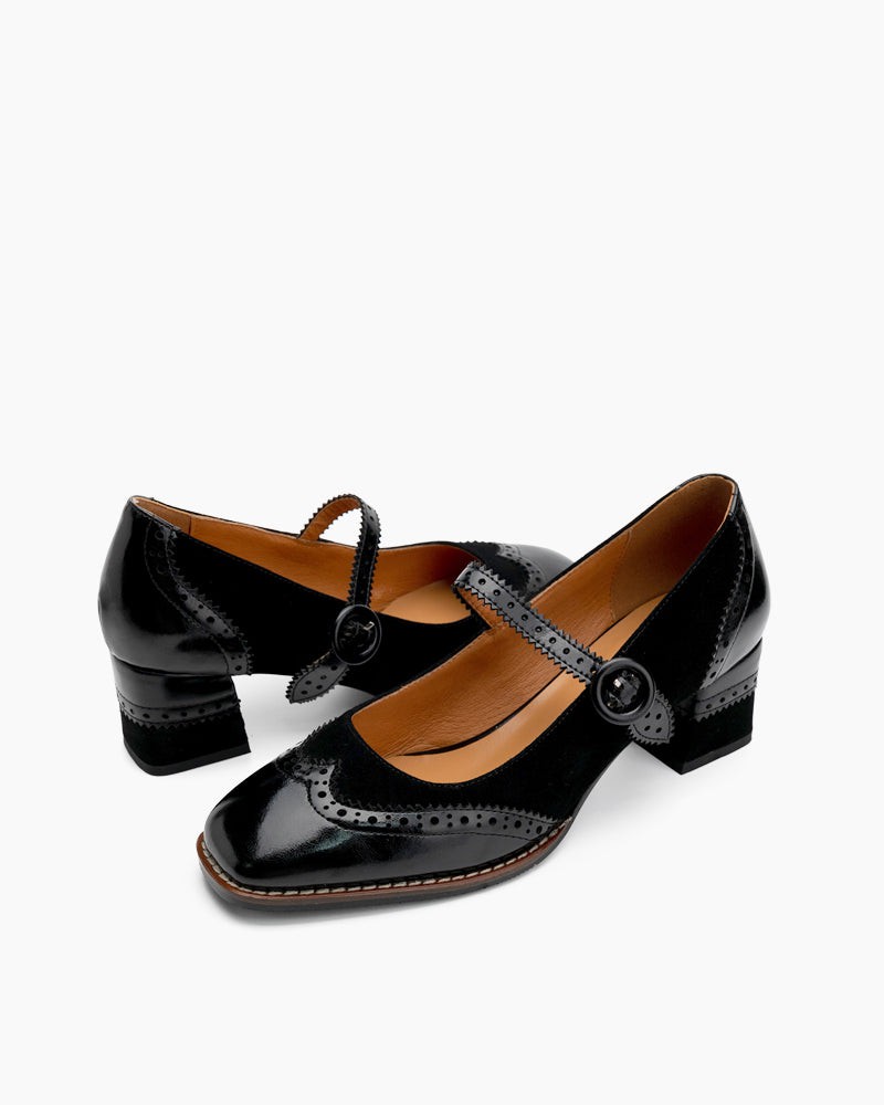 Mary Jane Platform Mid Heel Oxfords Dress Shoes Reddish-brown / US 9 Mary Jane Platform Mid Heel Oxfords Dress Shoes Reddish-brown / US 9