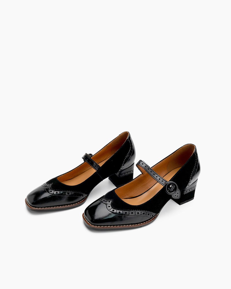 Mary Jane Platform Mid Heel Oxfords Dress Shoes Reddish-brown / US 9 Mary Jane Platform Mid Heel Oxfords Dress Shoes Reddish-brown / US 9