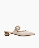 Round-Buckle-Decor-Shallow-Mouth-Mules