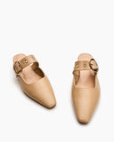 Round-Buckle-Decor-Shallow-Mouth-Mules