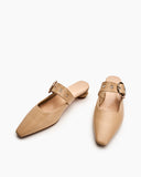Round-Buckle-Decor-Shallow-Mouth-Mules