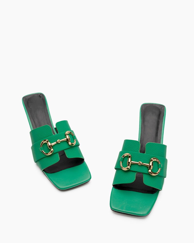 Horsebit-Classic-Metal-Buckle-Minimalist-Kitten-Heel-Leather-Sandals
