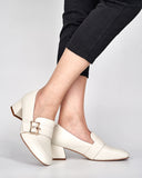 Metal-Buckle-Temperament-Chunky-Heel-Loafers-Leasther-Square-Toe