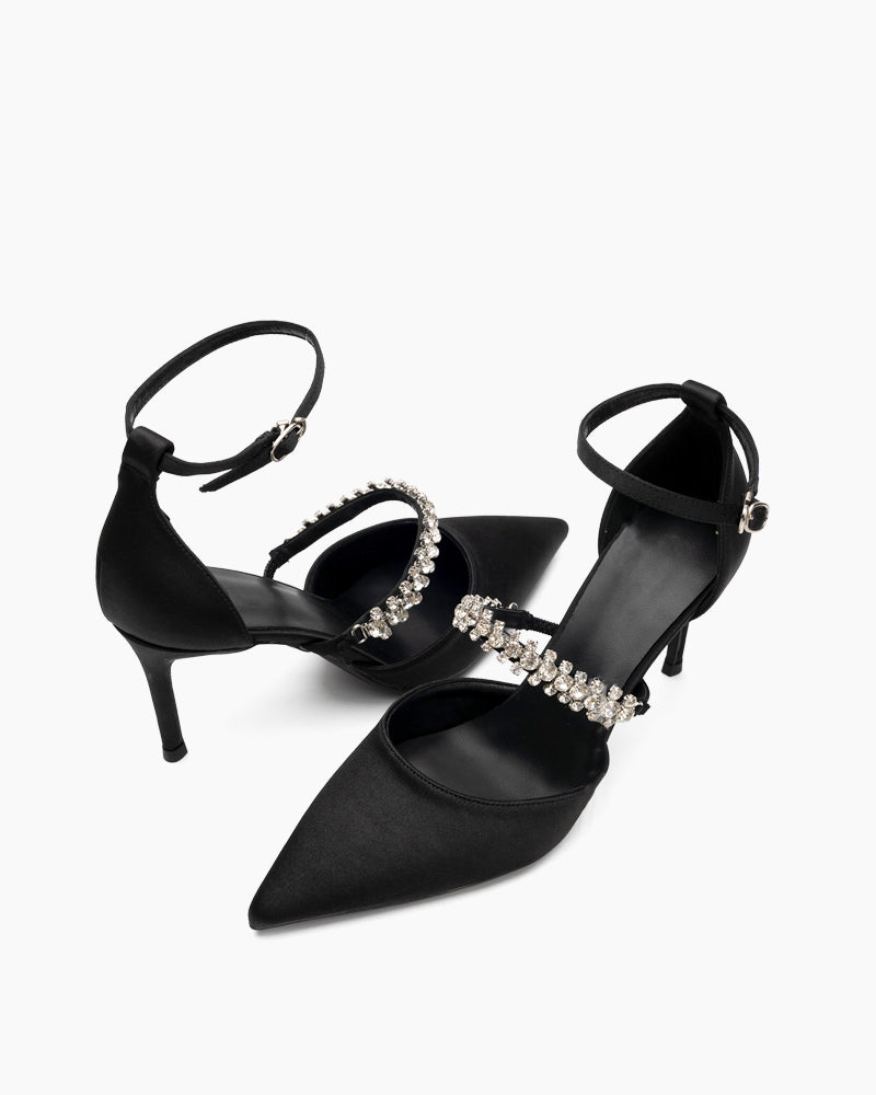 Rhinestone-Decor-Chain-Stiletto-high-heel-Pumps