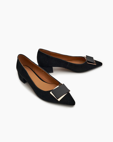 Zebra Print Matching Color Pointed Toe Loafers