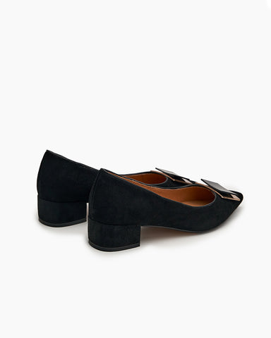 Zebra Print Matching Color Pointed Toe Loafers