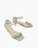 Thin Strap Pearl Decor Sandals