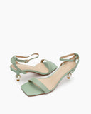 Thin Strap Pearl Decor Sandals