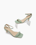 Thin Strap Pearl Decor Sandals