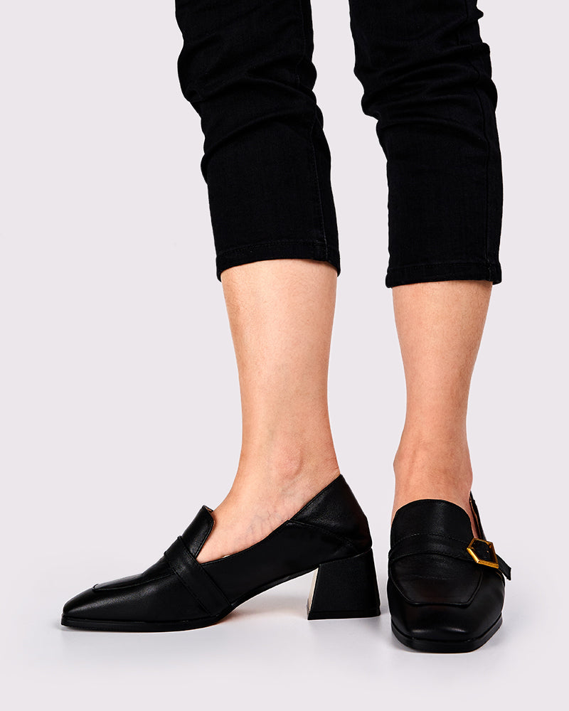 Gentle-Versatile-Square-Toe-leather-heel-Loafers
