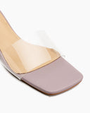 Squared PVC Transparent Sandals