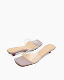 Squared PVC Transparent Sandals