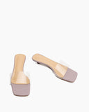 Squared PVC Transparent Sandals