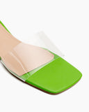 Squared PVC Transparent Sandals