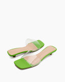 Squared PVC Transparent Sandals