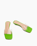 Squared PVC Transparent Sandals