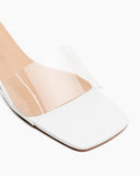 Squared PVC Transparent Sandals