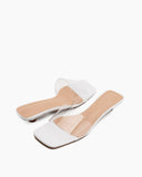 Squared PVC Transparent Sandals