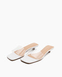 Squared PVC Transparent Sandals