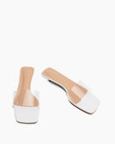 Squared PVC Transparent Sandals