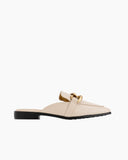 Metal-Chain-Decor-Backless-Flat-Mules-Square-Toe