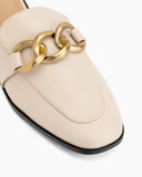 Metal-Chain-Decor-Backless-Flat-Mules-Square-Toe