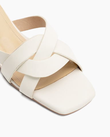 Minimalist-Cross-Design-Solid-Color-Mule-Sandals-bowknot