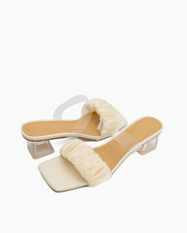 Mesh-Transparent-Chunky-Heel-Sandals