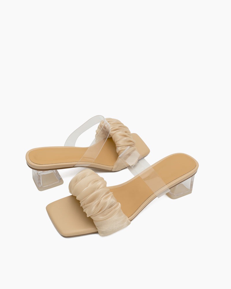 Mesh-Transparent-Chunky-Heel-Sandals