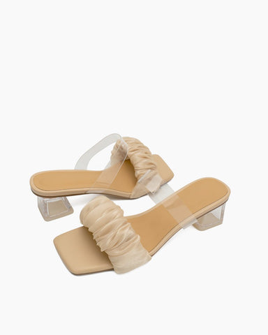 Mesh-Transparent-Chunky-Heel-Sandals