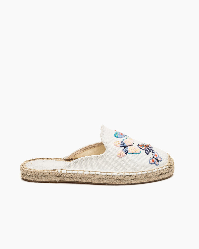 Butterfly-Pattern-closed-toe-Embroidered-Espadrille-Flat-Mules