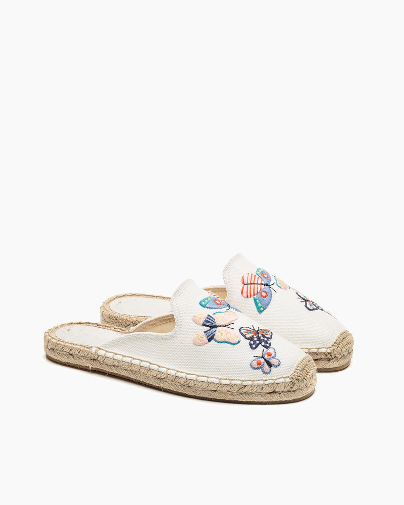 Butterfly-Pattern-closed-toe-Embroidered-Espadrille-Flat-Mules
