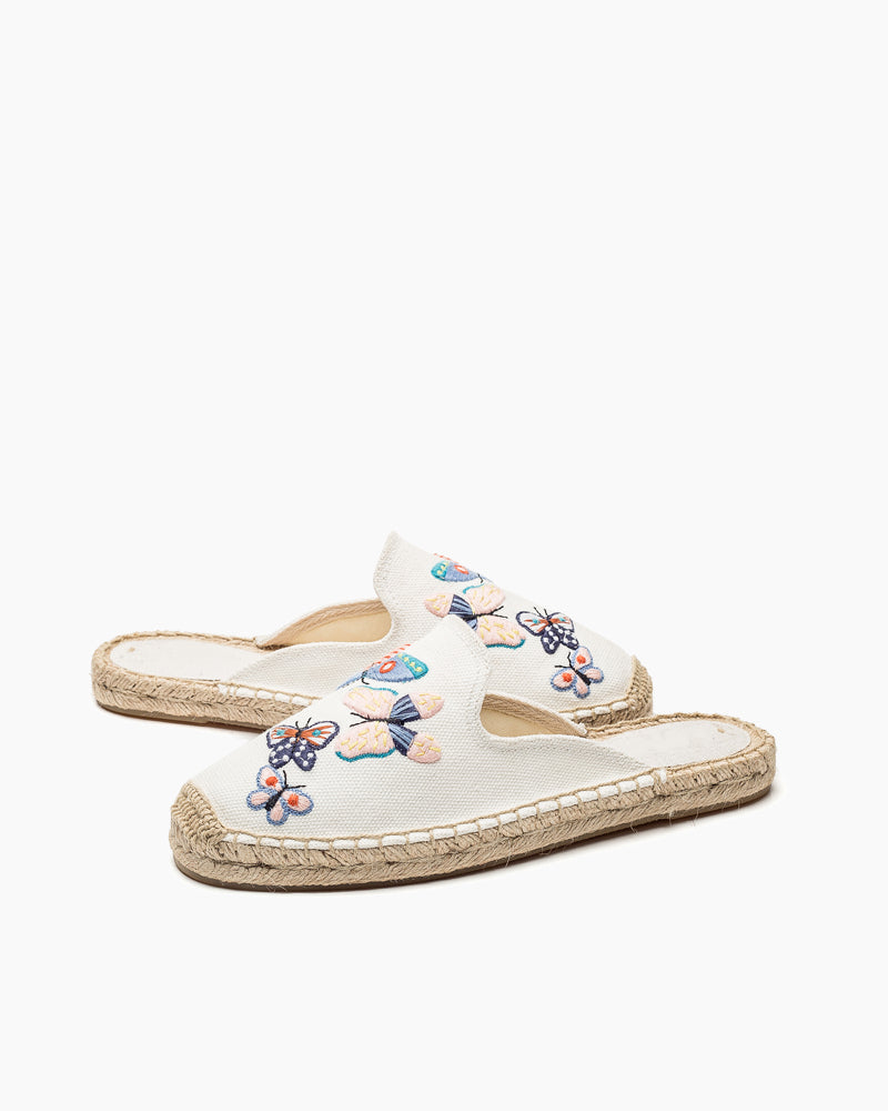 Butterfly-Pattern-closed-toe-Embroidered-Espadrille-Flat-Mules