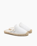 Solid Color Minimalist Espadrille Flat Mules