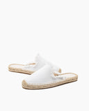 Solid Color Minimalist Espadrille Flat Mules