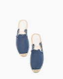 Solid Color Minimalist Espadrille Flat Mules