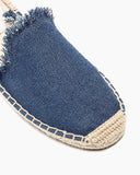 Solid Color Minimalist Espadrille Flat Mules