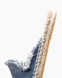 Solid Color Minimalist Espadrille Flat Mules
