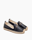 Horsebit-Classic-Metal-Buckle-Slip-On-Espadrilles-Flat-Loafer