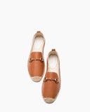 Horsebit-Classic-Metal-Buckle-Slip-On-Espadrilles-Flat-Loafer