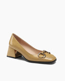 Horsebit-Patent-Leather-Mid-Heel-Shallow-Mouth-Loafers